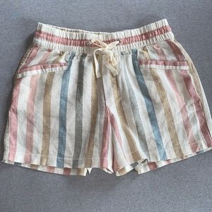 💟Half Price Bundle Add-on Info💟 GAP linen baggy striped casual shorts